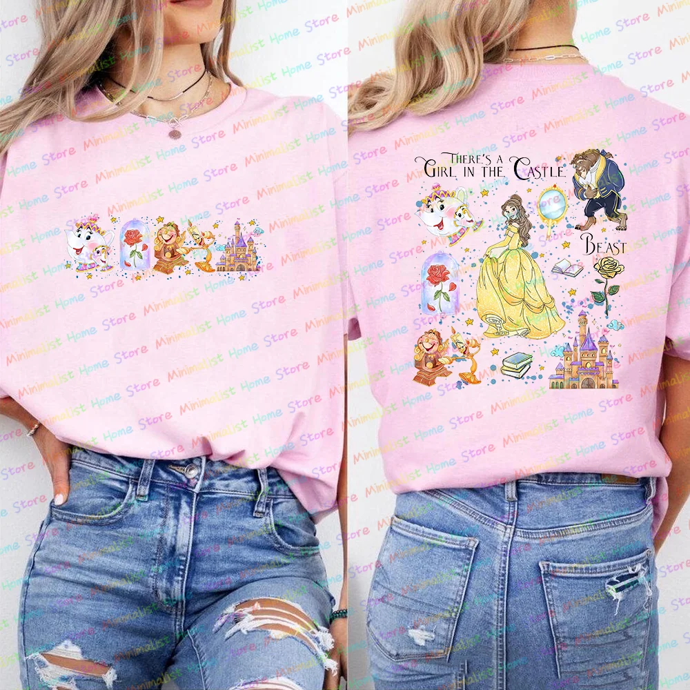 Футболка Disney Cute Beauty and The Beast, летняя женская футболка с мультяшным рисунком, повседневные футболки с круглым вырезом, свободная одежда большого размера Y2K
Футболка Disney Cute Beauty and The Beast, летняя женская футболка с мультяшным рисунком, повседневные футболки с круглым вырезом, свободная одежда большого размера Y2K