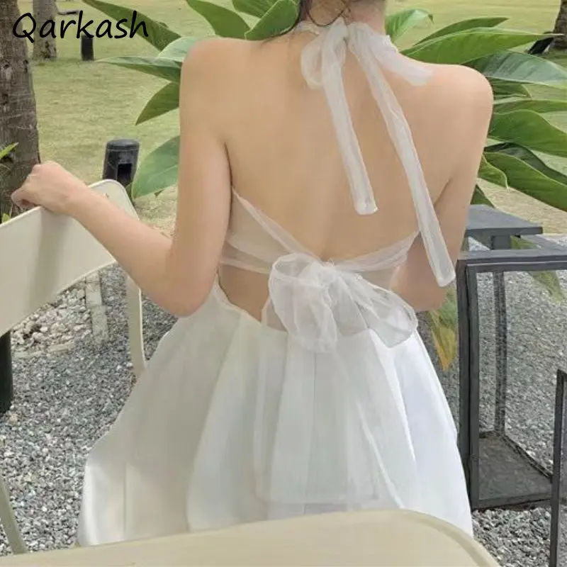 Backless Dress Women Ball Gown Vacation Elegant Mini Streetwear Halter Beach Style Vintage Summer Fashion Female Daily Aesthetic
Backless Dress Women Ball Gown Vacation Elegant Mini Streetwear Halter Beach Style Vintage Summer Fashion Female Daily Aesthetic