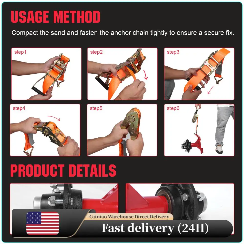 Комплект из 2-х аксессуаров для морских контейнеров с хомутами-трещотками, сверхмощные стяжные ремни с трещоткой, грузоподъемность 22000 фунтов, для перемещения 20-футовых и 40-футовых контейнеров
Комплект из 2-х аксессуаров для морских контейнеров с хомутами-трещотками, сверхмощные стяжные ремни с трещоткой, грузоподъемность 22000 фунтов, для перемещения 20-футовых и 40-футовых контейнеров