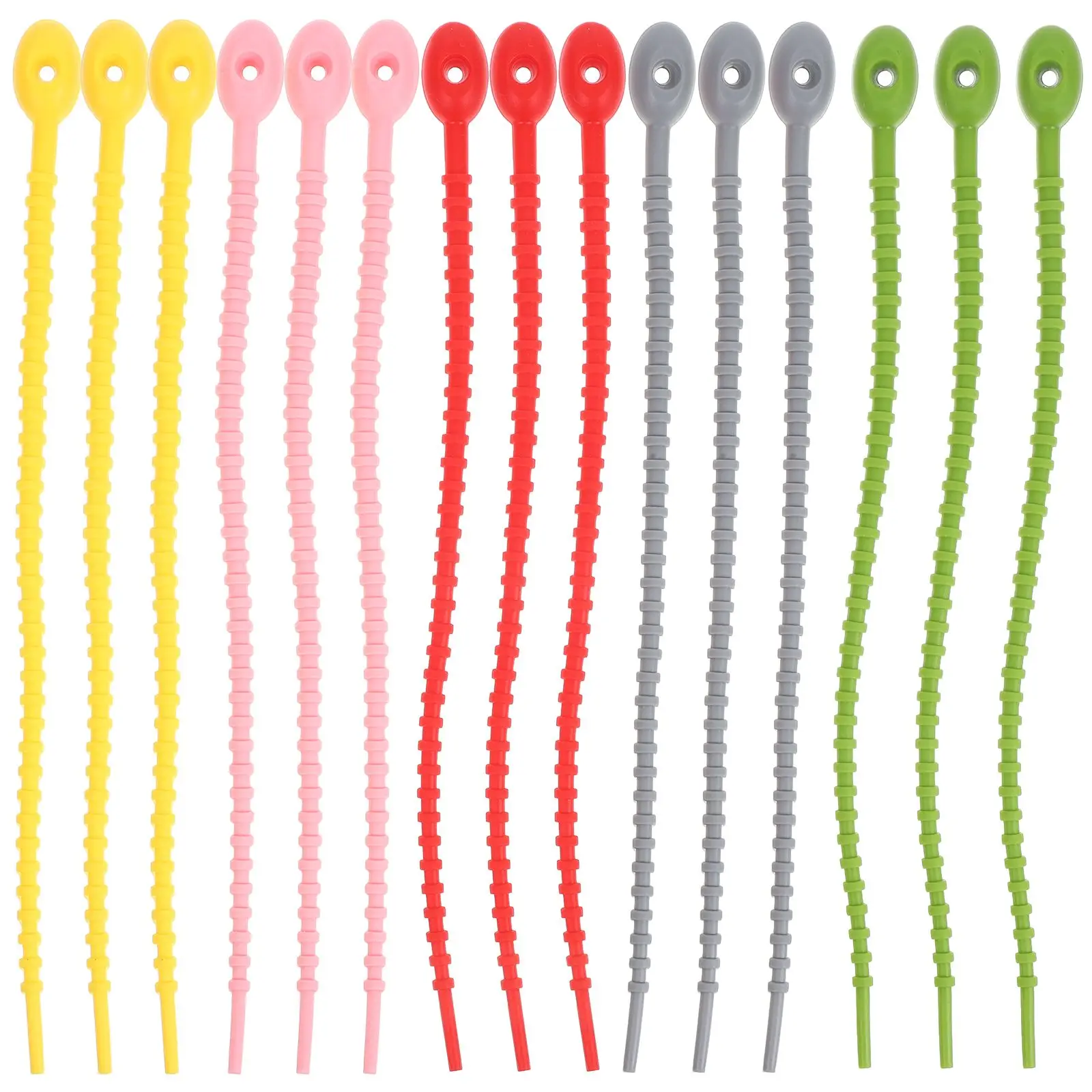 30pcs Silicone Zip Tie Food Bags Tie Wraps Colorful Multi-Purpose Silicone Ties for Bag Clip Bread Tie (Random Color)
30pcs Silicone Zip Tie Food Bags Tie Wraps Colorful Multi-Purpose Silicone Ties for Bag Clip Bread Tie (Random Color)