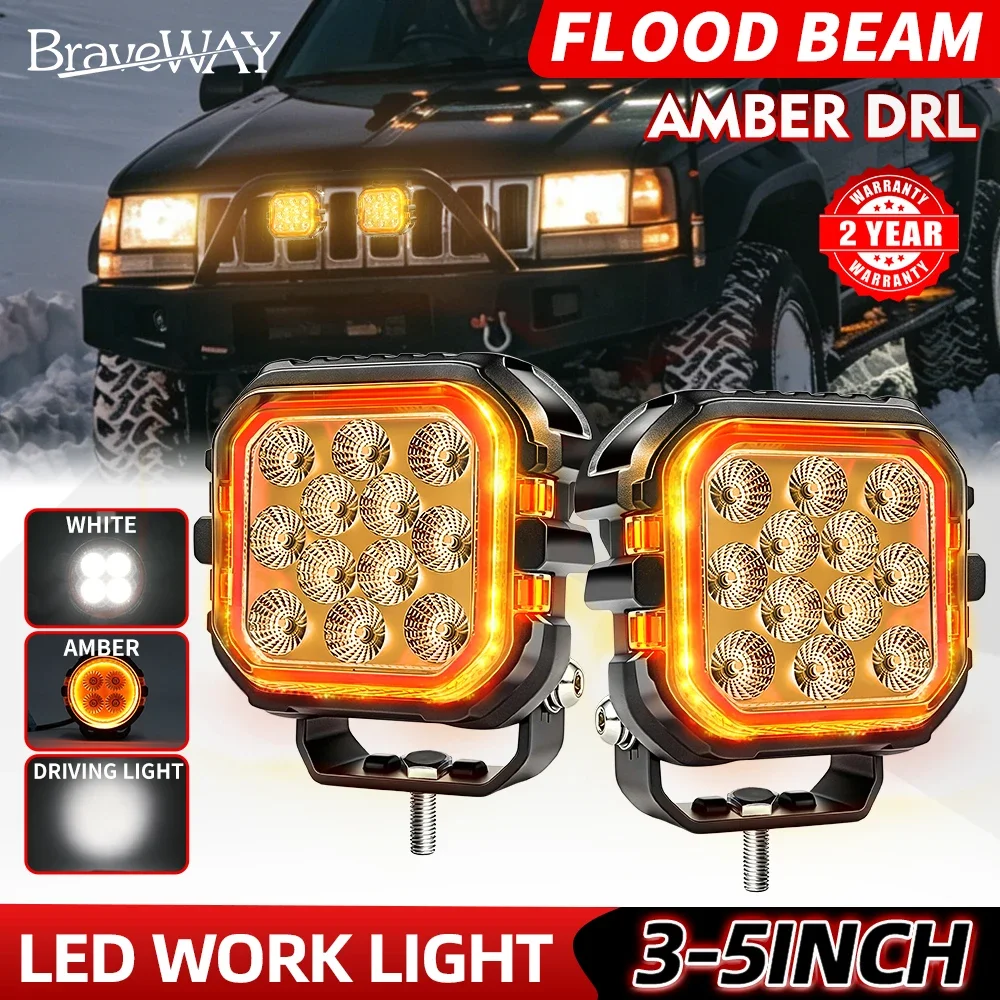 HAOLIDE Led Work Light 3inch 4inch 5inch Round Square Dual Color Angel Eye for off-road use Agricultural vehicles Forklifts IP68
HAOLIDE Led Work Light 3inch 4inch 5inch Round Square Dual Color Angel Eye for off-road use Agricultural vehicles Forklifts IP68