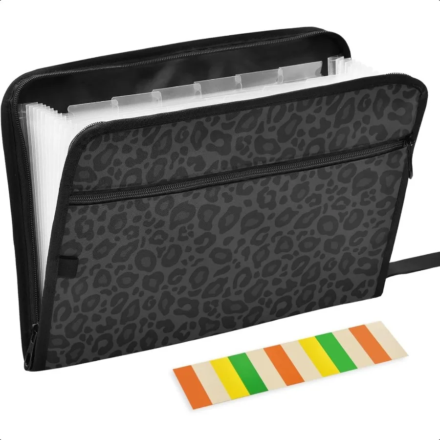 Black Leopard Expanding File Folder with Sticky Labels 13 Pocket Cow Spots Accordion File Folder Document Organizer with Zipper
Black Leopard Expanding File Folder with Sticky Labels 13 Pocket Cow Spots Accordion File Folder Document Organizer with Zipper