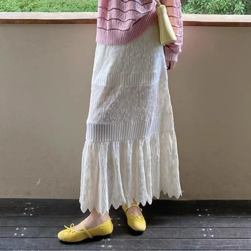 Новая кружевная лоскутная элегантная юбка женская повседневная с эластичной резинкой на талии однотонная трапециевидная повседневная длинная юбка модная праздничная юбка Jupe
Новая кружевная лоскутная элегантная юбка женская повседневная с эластичной резинкой на талии однотонная трапециевидная повседневная длинная юбка модная праздничная юбка Jupe