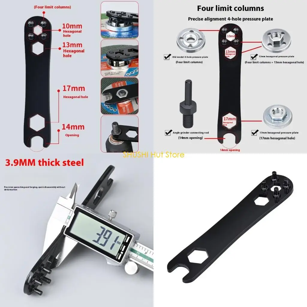 Премиум-механизм угловой фрезы 4-точечная система Ключ для угловой шлифовальной машины для быстрой замены насадок сталь D57B
Премиум-механизм угловой фрезы 4-точечная система Ключ для угловой шлифовальной машины для быстрой замены насадок сталь D57B