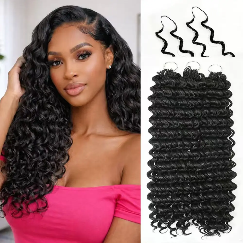 Feather Crochet Hair Invisible Knotless Miracle Knots Pre-Separated Curly Hair Extensions 18 Deep Wave Crochet Hair For Women
Feather Crochet Hair Invisible Knotless Miracle Knots Pre-Separated Curly Hair Extensions 18 Deep Wave Crochet Hair For Women