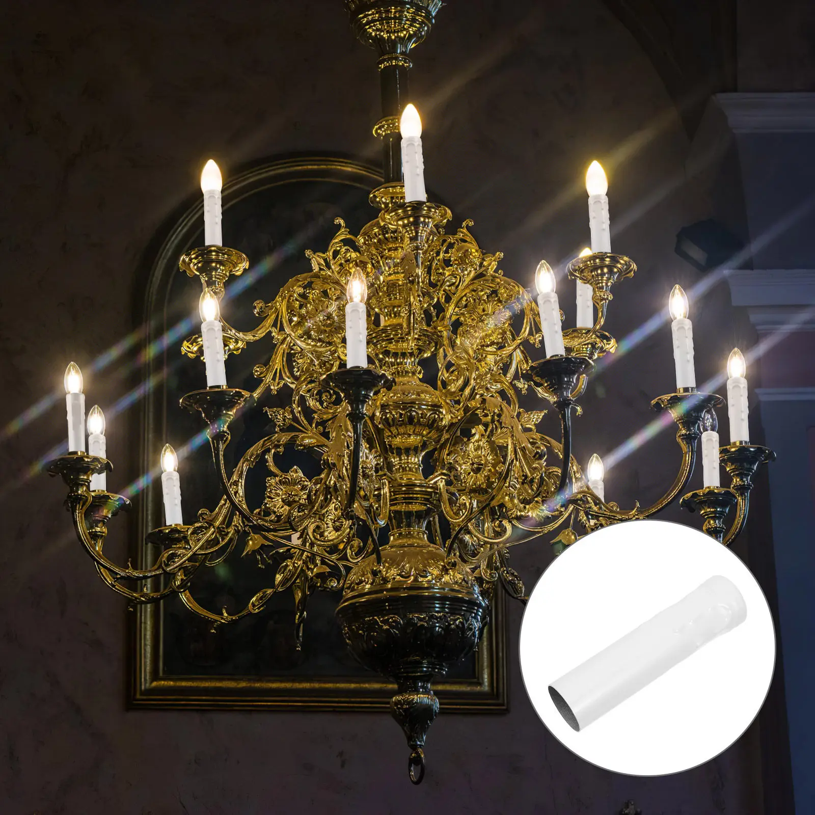 6Pcs Chandelier Socket Sleeves Metal Tear-Drop Embossed Covers for E14 Bulb Base European Style Hanging Lamp Accessories
6Pcs Chandelier Socket Sleeves Metal Tear-Drop Embossed Covers for E14 Bulb Base European Style Hanging Lamp Accessories