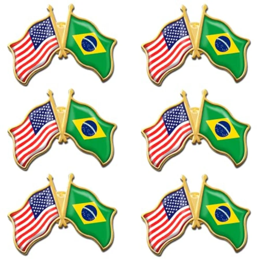 6/12/50/100 Pack -American Brazil Friendship Flag Pins Bulk -1.4" Metal US USA Brazilian Lapel Pins Badge Button Souvenir
6/12/50/100 Pack -American Brazil Friendship Flag Pins Bulk -1.4" Metal US USA Brazilian Lapel Pins Badge Button Souvenir