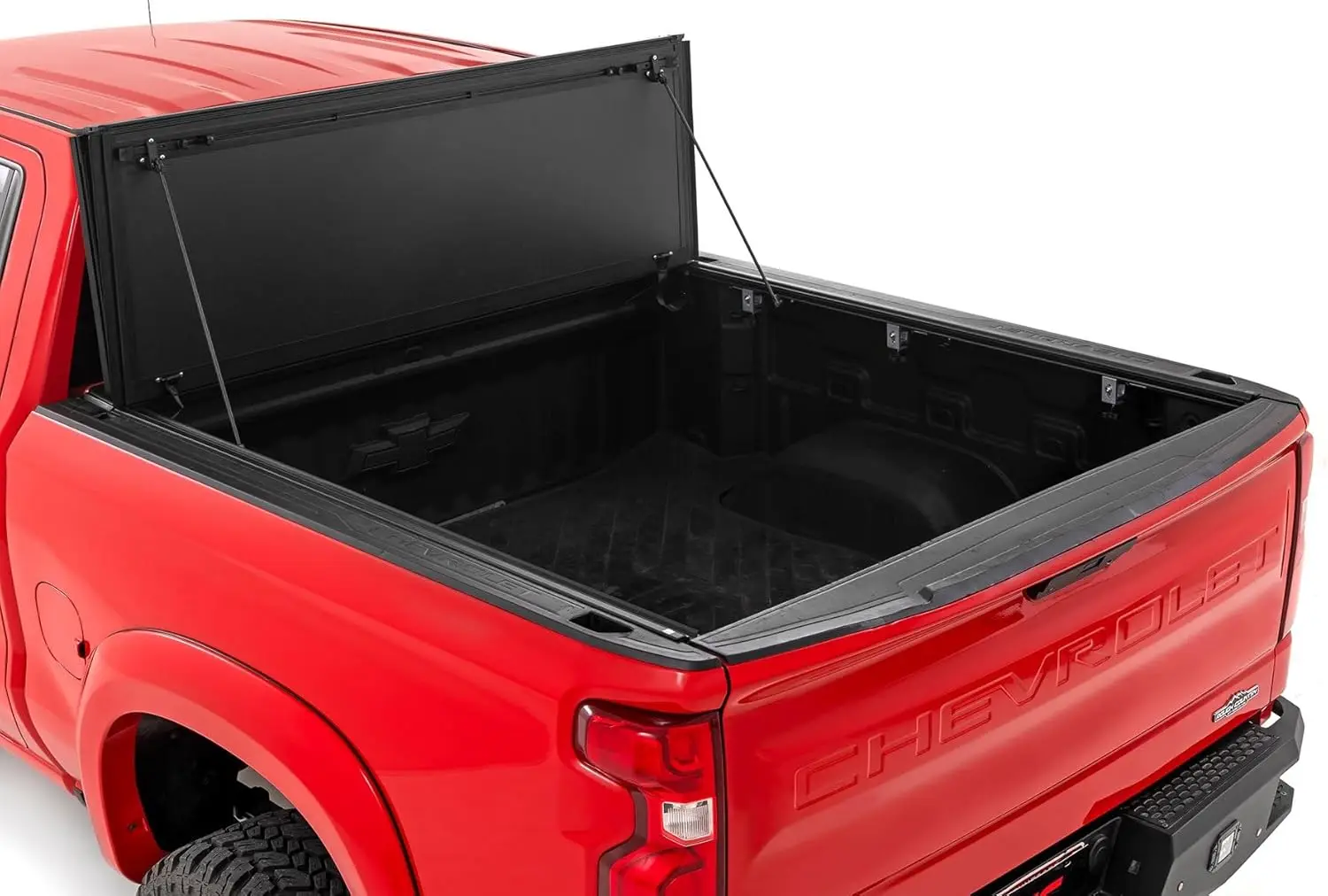 Hard Tri-Fold Truck Bed Tonneau Cover for Chevy Silverado & GMC Sierra 1500 (2019-2025) - Aluminum Flip-Up Folding Bed Cover
Hard Tri-Fold Truck Bed Tonneau Cover for Chevy Silverado & GMC Sierra 1500 (2019-2025) - Aluminum Flip-Up Folding Bed Cover