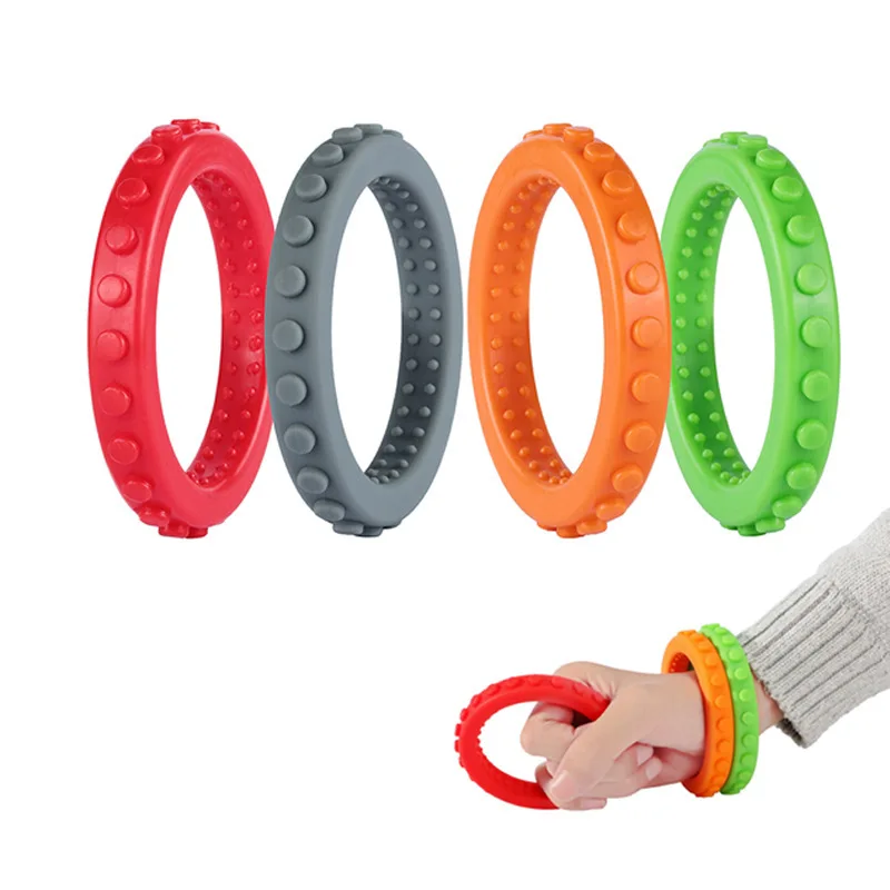 Silicone Building Blocks Wristbands Dental Glue Children's Bracelet Adhesive Bite Baby Chewing Grinding Toys Ring Train Sensory
Silicone Building Blocks Wristbands Dental Glue Children's Bracelet Adhesive Bite Baby Chewing Grinding Toys Ring Train Sensory