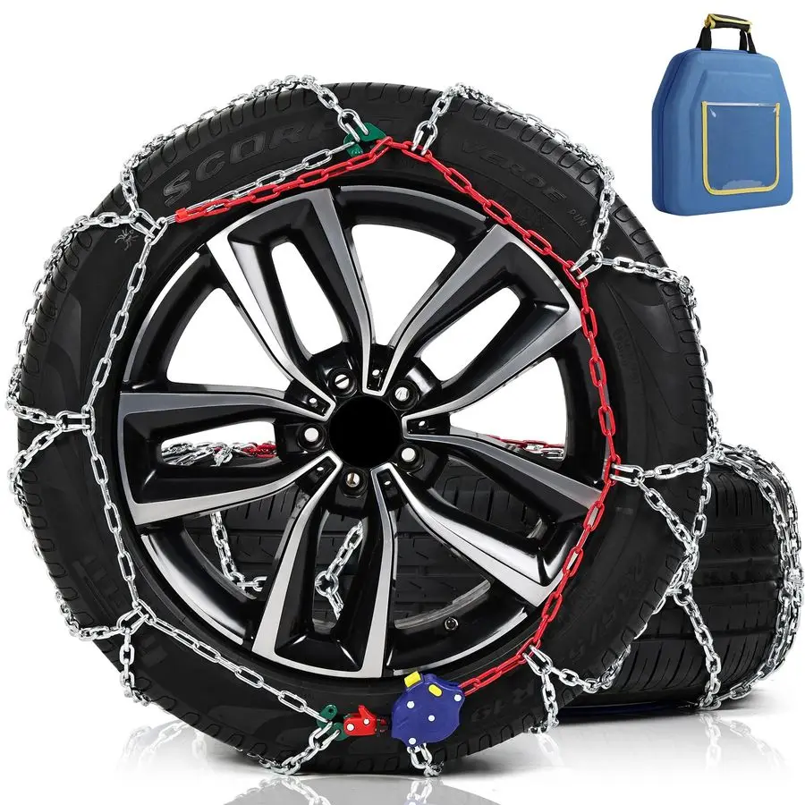 Snow Chains, 1Minute Quick Install Tire Chains for Cars SUVs Trucks, 4.5MM HeavyDuty Emergency Traction, Set of 2
Snow Chains, 1Minute Quick Install Tire Chains for Cars SUVs Trucks, 4.5MM HeavyDuty Emergency Traction, Set of 2