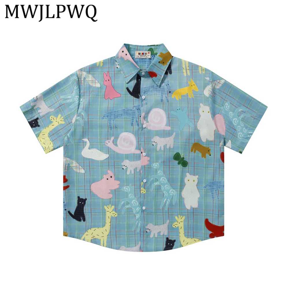 MWJLPWQ Digital Print Short Sleeve Summer Shirt Men's Hip Hop Trendy Niche Casual Plaid Turn-Down Collar Tops 2026 New 15961
MWJLPWQ Digital Print Short Sleeve Summer Shirt Men's Hip Hop Trendy Niche Casual Plaid Turn-Down Collar Tops 2026 New 15961