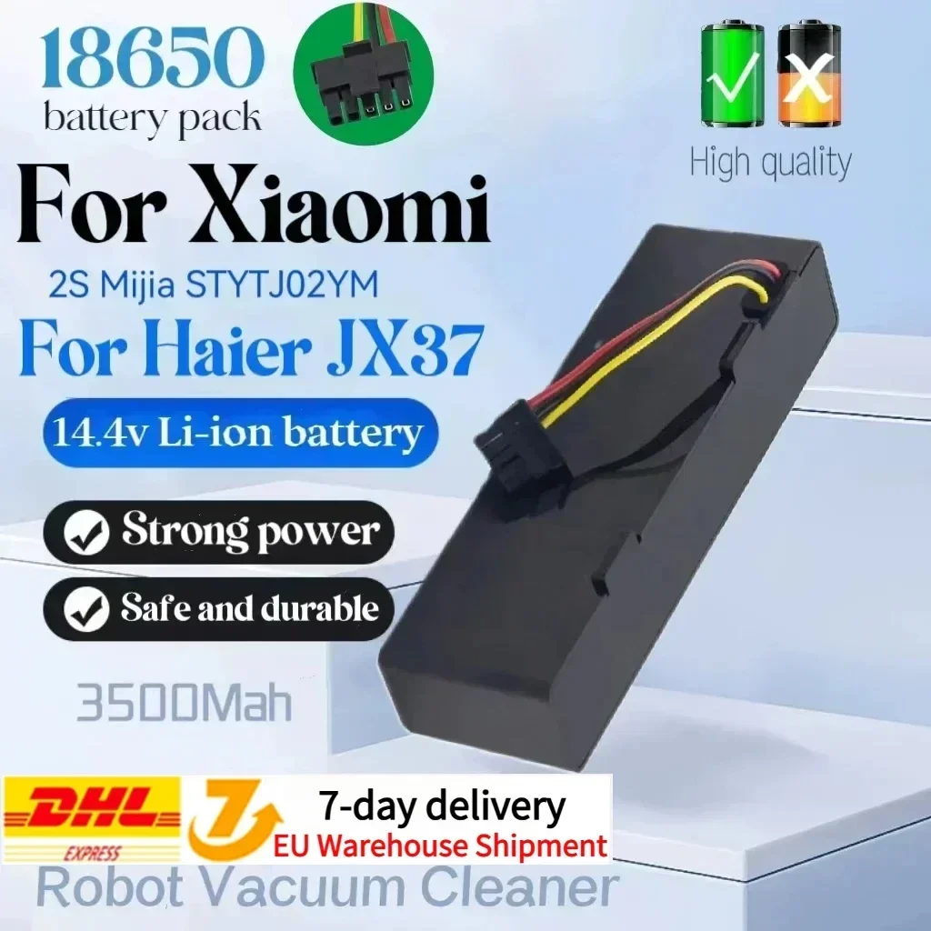 SU Rechargeable 18650 Battery 14.8V For Xiaomi 2S Mijia STYTJ02YM Sweeping Mopping Robot And For Haier JX37 Vacuum Cleaner 2600
SU Rechargeable 18650 Battery 14.8V For Xiaomi 2S Mijia STYTJ02YM Sweeping Mopping Robot And For Haier JX37 Vacuum Cleaner 2600
