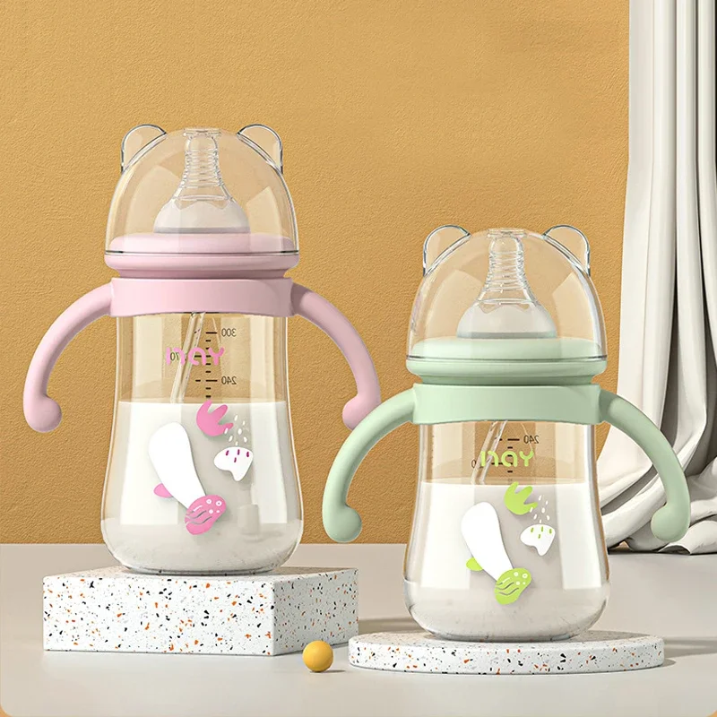 300ML Baby Bottle with Handle PP Bottle Water Cup Set Silicone Pacifier Large Capacity Bottle Multi-purpose Baby Feeding Supply
300ML Baby Bottle with Handle PP Bottle Water Cup Set Silicone Pacifier Large Capacity Bottle Multi-purpose Baby Feeding Supply