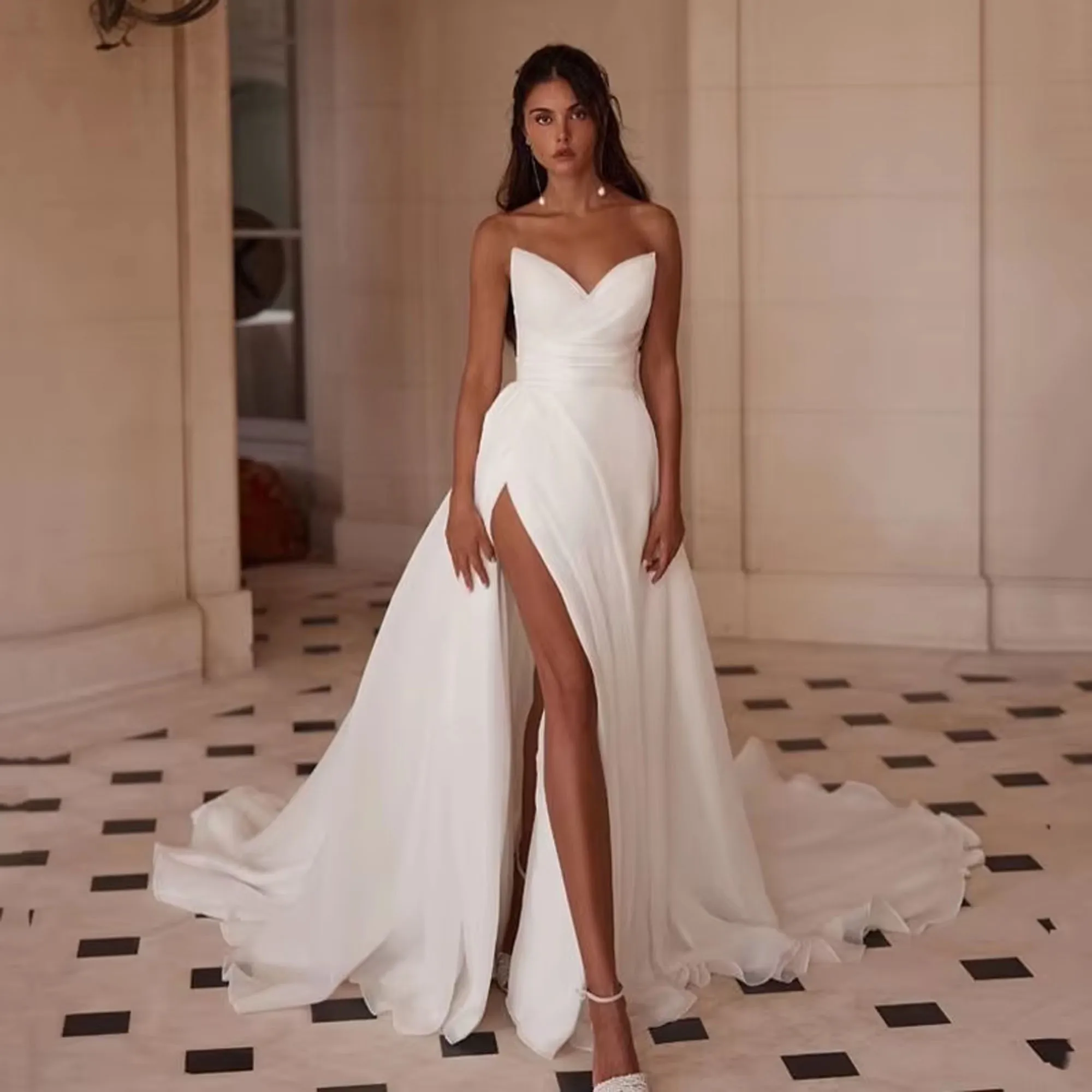 JEHETH Boho Beach A-Line Princess Wedding Dresses Sweetheart Side Slit Bridal Dress Beach Wedding Ball Prom Gowns Customized
JEHETH Boho Beach A-Line Princess Wedding Dresses Sweetheart Side Slit Bridal Dress Beach Wedding Ball Prom Gowns Customized