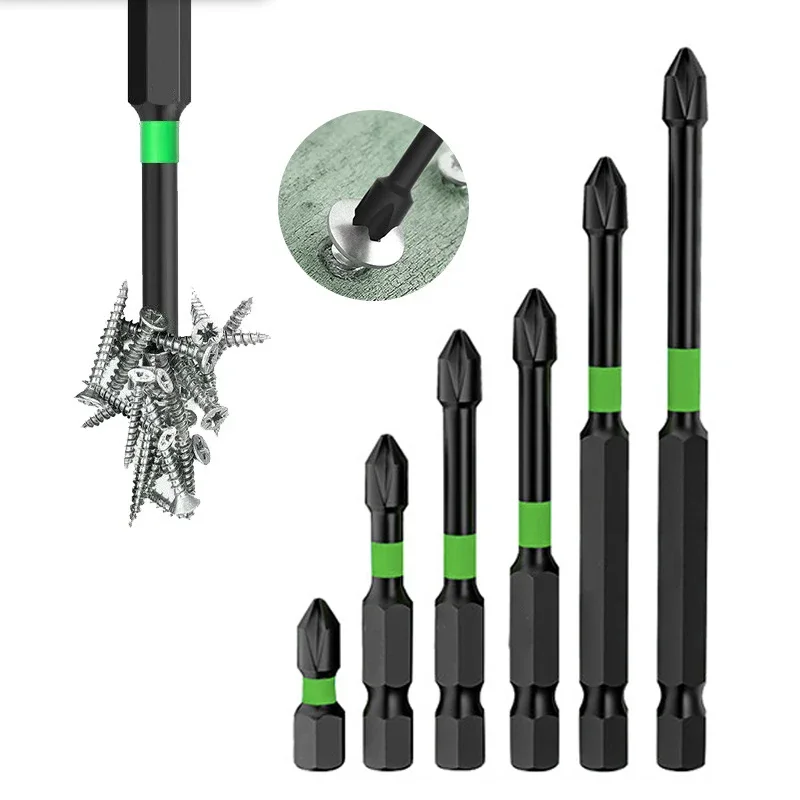 6PCS Magnetic Anti Slip Screwdriver Drill Bits Set, 1/4 Inch Hex Shank S2 Steel Cross Screwdriver Bits for Power Impact Drills
6PCS Magnetic Anti Slip Screwdriver Drill Bits Set, 1/4 Inch Hex Shank S2 Steel Cross Screwdriver Bits for Power Impact Drills