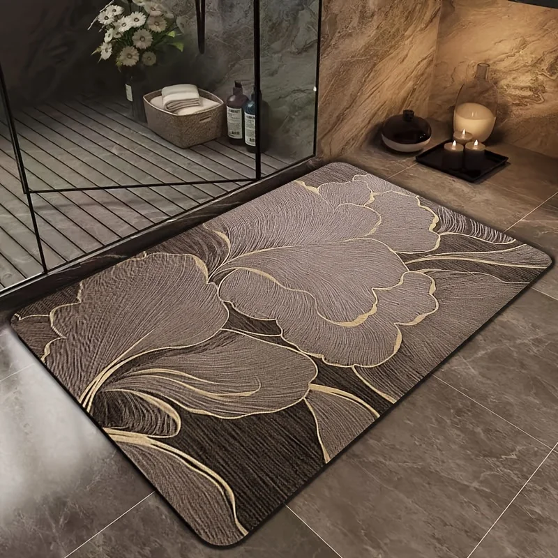 VIKAMA Light Luxury Gilded Gold and Silver Apricot Leaf Pattern Bathroom Floor Mat Toilet Water Absorbing Non slip Foot Mat
VIKAMA Light Luxury Gilded Gold and Silver Apricot Leaf Pattern Bathroom Floor Mat Toilet Water Absorbing Non slip Foot Mat