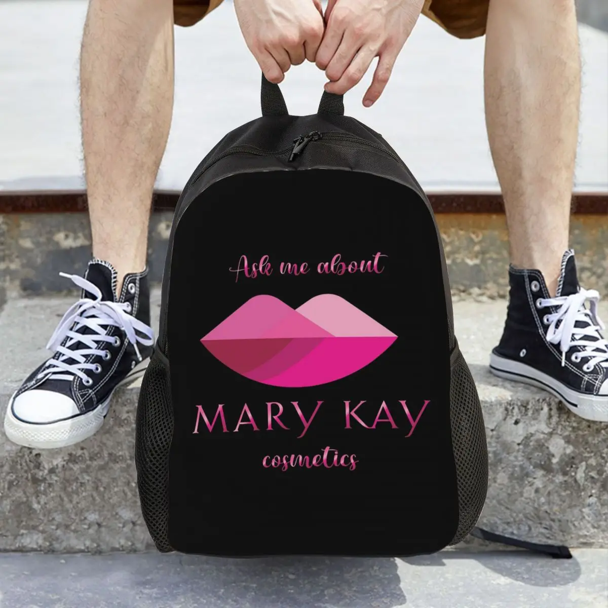 Ask Me About Mary Kay Cosmetics Backpack Daypack Large Capacity Children BookBag School Bag Shoulder Bags for Men Women
Ask Me About Mary Kay Cosmetics Backpack Daypack Large Capacity Children BookBag School Bag Shoulder Bags for Men Women