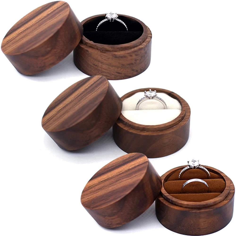 Lover Gift Rotundity Walnut Wood Jewelry Box Woman Travel Portable Earrings Storage Box Wedding Band Solid Cover Packaging Box
Lover Gift Rotundity Walnut Wood Jewelry Box Woman Travel Portable Earrings Storage Box Wedding Band Solid Cover Packaging Box