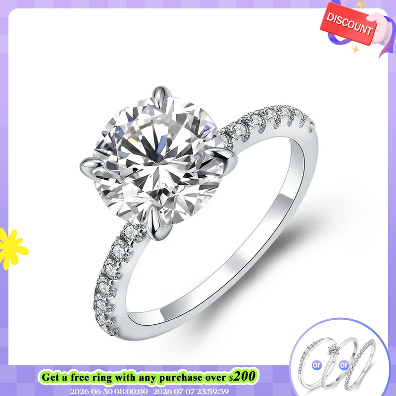 ATTAGEMS 2023 New Brand 18K 14K 10K Yellow Gold Moissanite Ring Round Cut 3.0CT Ring for Women Birthday Diamond for Wedding Gift
ATTAGEMS 2023 New Brand 18K 14K 10K Yellow Gold Moissanite Ring Round Cut 3.0CT Ring for Women Birthday Diamond for Wedding Gift