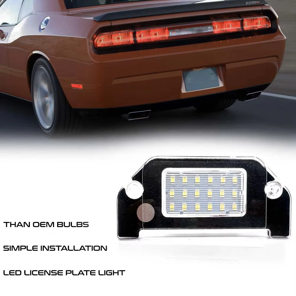Fit For 2006-2014 Dodge Charger Challenger Dodge Magnum Avenger Dart White LED License Plate Light Lamp Car tail Lighting Source
Fit For 2006-2014 Dodge Charger Challenger Dodge Magnum Avenger Dart White LED License Plate Light Lamp Car tail Lighting Source