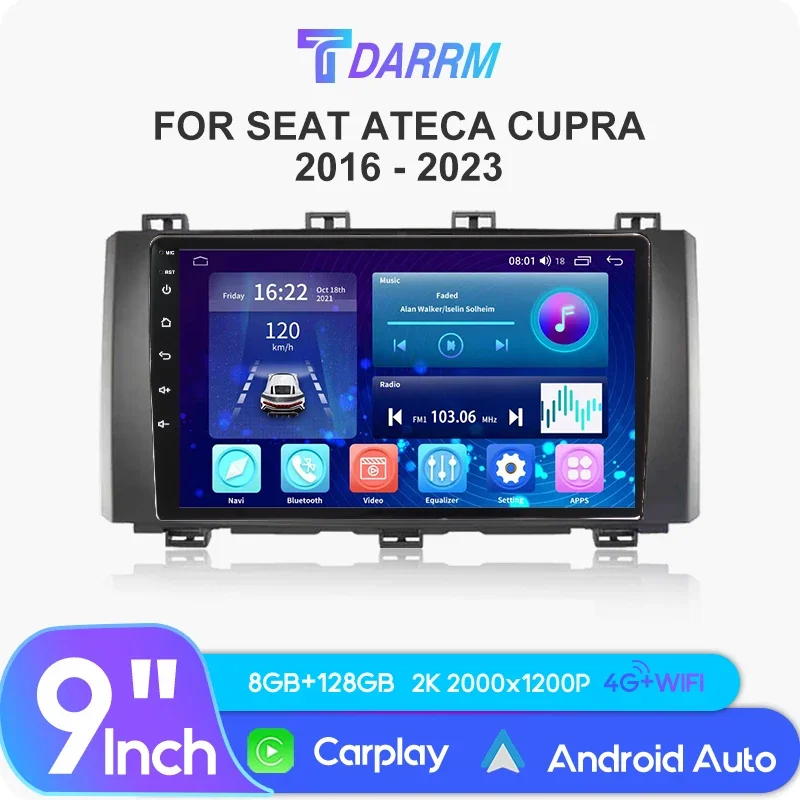 For SEAT Ateca Cupra 2016 - 2023 Car Screen Radio Automotivo Multimedia Carplay Screen Stereo Android 12 Navigation Player
For SEAT Ateca Cupra 2016 - 2023 Car Screen Radio Automotivo Multimedia Carplay Screen Stereo Android 12 Navigation Player