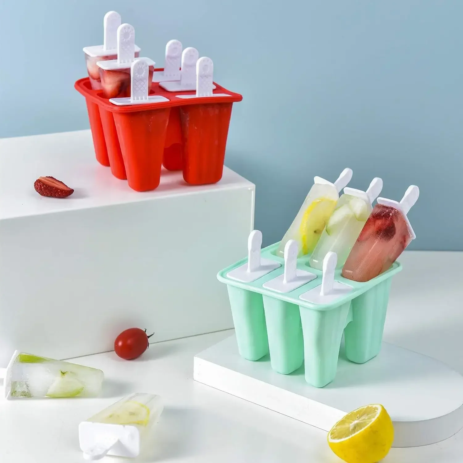Jin 10-Piece Popsicle Molds Set With BPA-Free Silicone, Easy Release And 10 Sticks - Perfect For Homemade Ice Pops
Jin 10-Piece Popsicle Molds Set With BPA-Free Silicone, Easy Release And 10 Sticks - Perfect For Homemade Ice Pops
