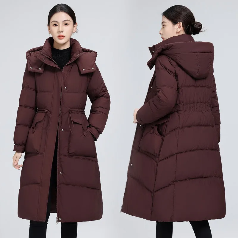 Autumn Winter Cotton-padded Clothes New Large Size Long Knee-length Cotton-padded Clothes Women's Slim-fit Hooded Jacket Coat
Autumn Winter Cotton-padded Clothes New Large Size Long Knee-length Cotton-padded Clothes Women's Slim-fit Hooded Jacket Coat
