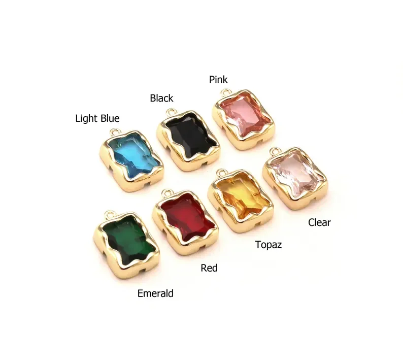 6pcs Faceted Rectangle Crystal Pendant, Necklace Pendant, Lace Side Birthstone, Earring Charms, 19x13.2mm, Jewelry Supplies C020
6pcs Faceted Rectangle Crystal Pendant, Necklace Pendant, Lace Side Birthstone, Earring Charms, 19x13.2mm, Jewelry Supplies C020