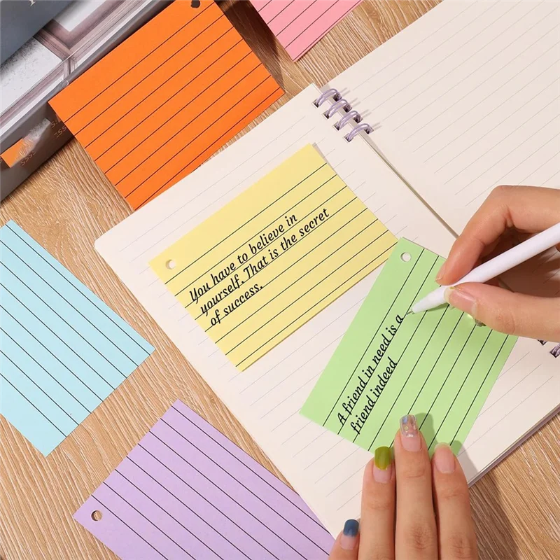 KB-600 Pcs Index Cards With Ring, 3 X 4 Inch Colored A7 Colorful Flash Cards With Ring Underline Study Cards
KB-600 Pcs Index Cards With Ring, 3 X 4 Inch Colored A7 Colorful Flash Cards With Ring Underline Study Cards