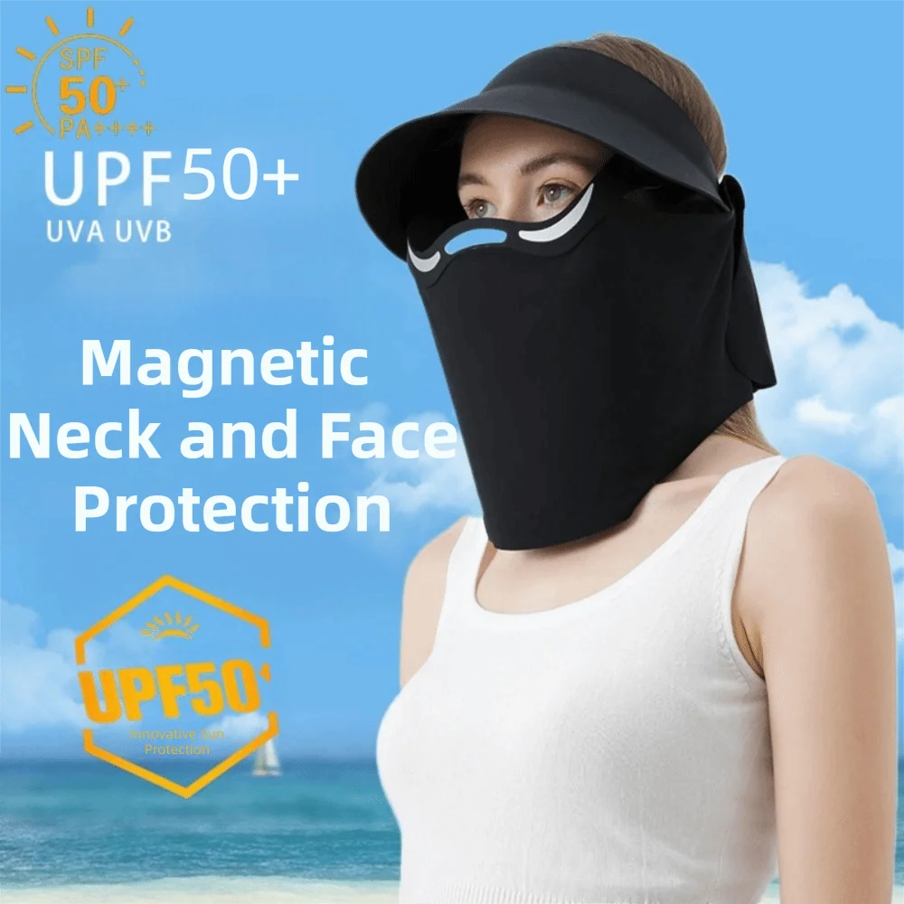 Hollow Top Large Brim Sun Hat Magnetic UV Protection Ice Silk Face Cover Sun Protection Detachable Full Face Mask
Hollow Top Large Brim Sun Hat Magnetic UV Protection Ice Silk Face Cover Sun Protection Detachable Full Face Mask