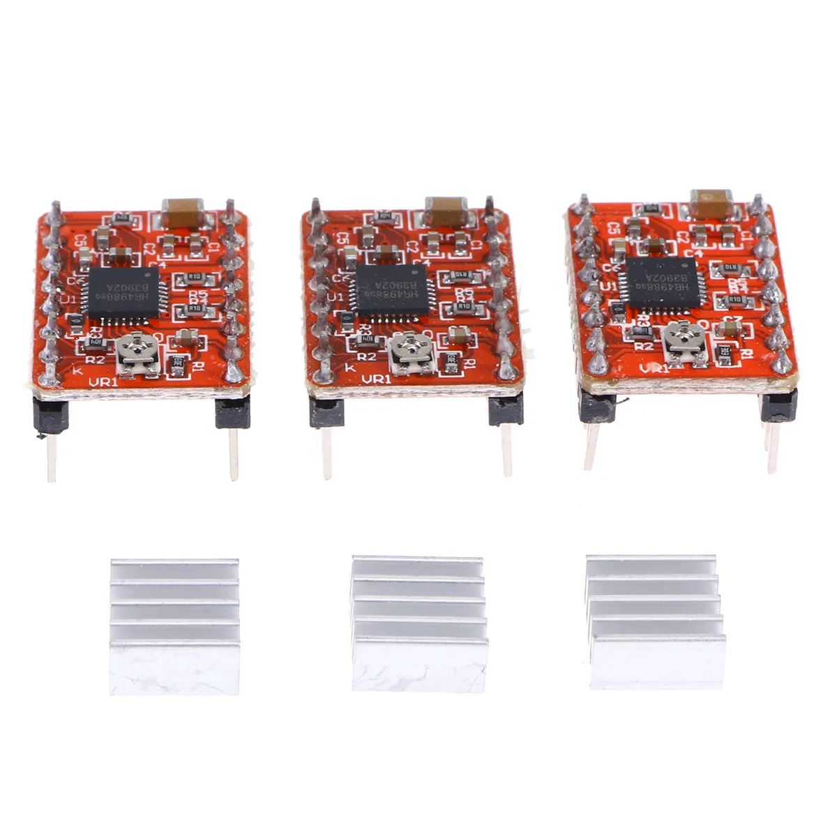 3Pcs 3D Printer Parts A4988 Stepper Motor Driver Module Red Heat Sink for Reprap Cnc Engraving Machine
3Pcs 3D Printer Parts A4988 Stepper Motor Driver Module Red Heat Sink for Reprap Cnc Engraving Machine