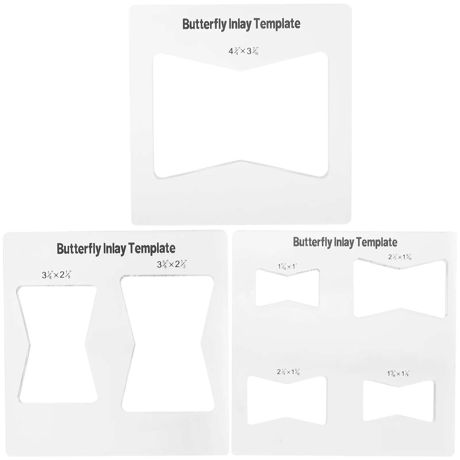 3pcs Acrylic Woodworking Templates Jigs Inlay Routers Stencils Sets Tools Accessories 11 16x1in to 4 3 4x3 7 16in Longlasting
3pcs Acrylic Woodworking Templates Jigs Inlay Routers Stencils Sets Tools Accessories 11 16x1in to 4 3 4x3 7 16in Longlasting