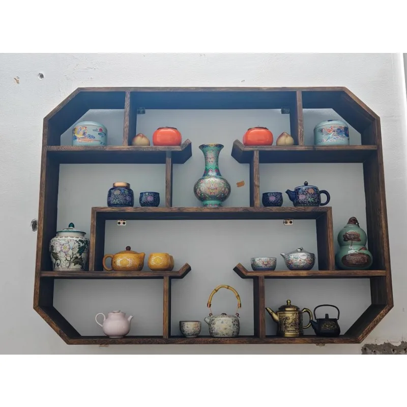 Chinese Style Wooden Wall Display Shelf Curio Cabinet Multi-Layer Storage Rack for Tea Set Home Decor Classical Organizer
Chinese Style Wooden Wall Display Shelf Curio Cabinet Multi-Layer Storage Rack for Tea Set Home Decor Classical Organizer