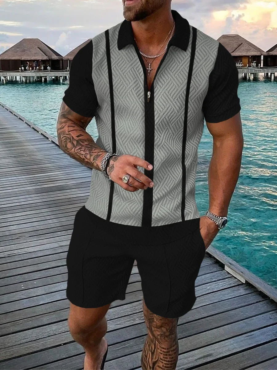 Hawaiian Tracksuit 2pcs Sets 3D Print Zipper Polo Shirt Short Sleeve Shirt And Shorts Casual Fashion Zip-Up Man 2PCS Clothing
Hawaiian Tracksuit 2pcs Sets 3D Print Zipper Polo Shirt Short Sleeve Shirt And Shorts Casual Fashion Zip-Up Man 2PCS Clothing