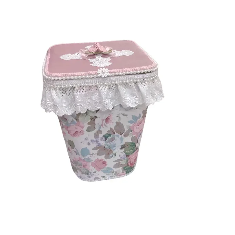 Pink Large Capacity Storage Bin with Pearl Ribbon & Lace Decoration Home Organization Trash Can Girls Room Decor Waste Basket
Pink Large Capacity Storage Bin with Pearl Ribbon & Lace Decoration Home Organization Trash Can Girls Room Decor Waste Basket