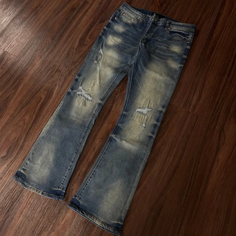Vintage Trend Y2k Jeans American Style High-quality Men Women Tight Elastic Ripped Denim Trousers
Vintage Trend Y2k Jeans American Style High-quality Men Women Tight Elastic Ripped Denim Trousers