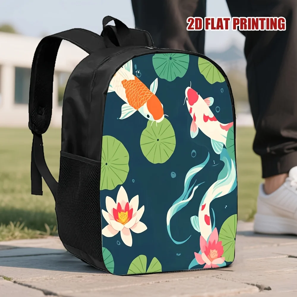 1 Piece, Koi Printed Backpack - Lightweight School Bag (with Koi and Seaweed Patterns), Suitable for Campus, Travel
1 Piece, Koi Printed Backpack - Lightweight School Bag (with Koi and Seaweed Patterns), Suitable for Campus, Travel