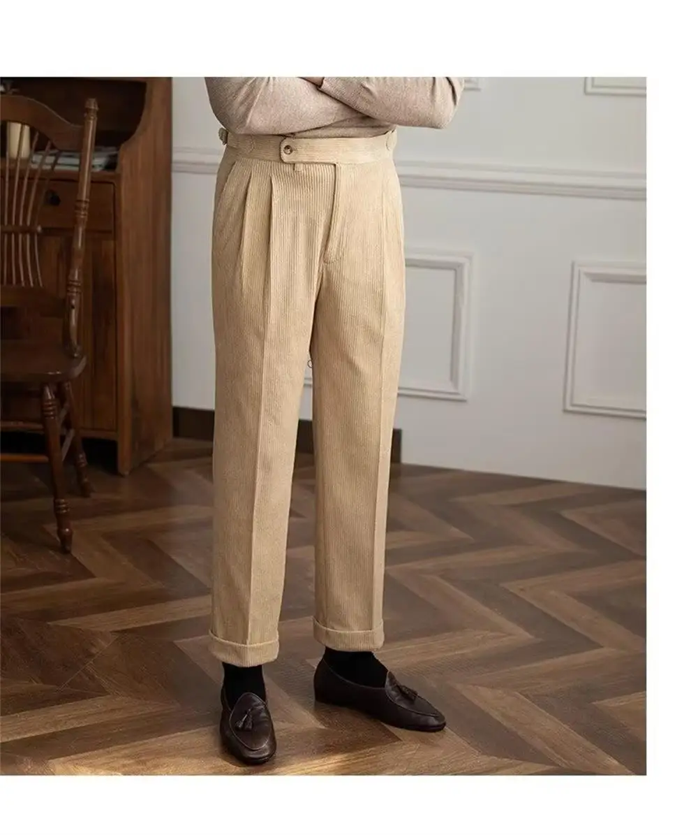 High Quality Corduroy Trousers Pant For Man High Waist Office Dress Trouser Italian Men Busines Pant 2022 Pantalon Para Hombres
High Quality Corduroy Trousers Pant For Man High Waist Office Dress Trouser Italian Men Busines Pant 2022 Pantalon Para Hombres