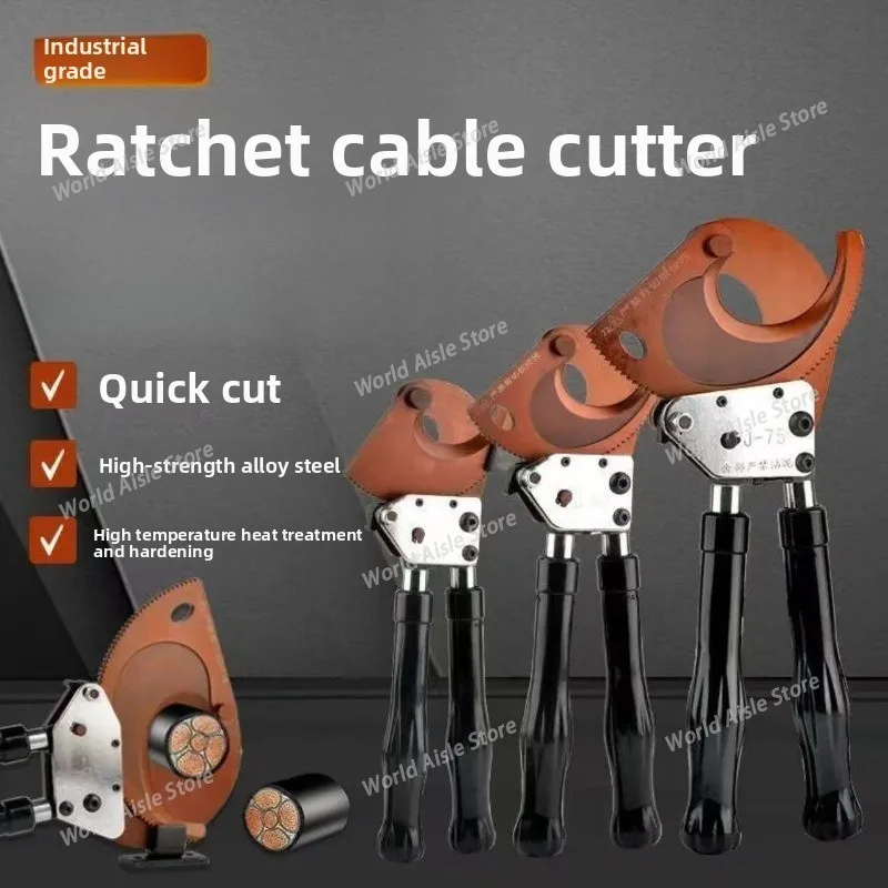 Ratchet Cable Shears J75, Telescopic Anti-slip Manual Copper-aluminum Armored Cable Shears, Are Specially Designed for Cables
Ratchet Cable Shears J75, Telescopic Anti-slip Manual Copper-aluminum Armored Cable Shears, Are Specially Designed for Cables