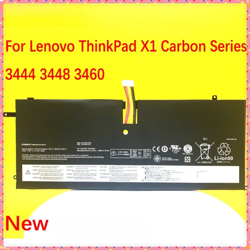 NEW 45N1070 45N1071 Laptop Battery for Lenovo ThinkPad X1 Carbon 2013 3444 3448 3460 Series 14.8V 47Wh Laptop Parts& Accessories
NEW 45N1070 45N1071 Laptop Battery for Lenovo ThinkPad X1 Carbon 2013 3444 3448 3460 Series 14.8V 47Wh Laptop Parts& Accessories
