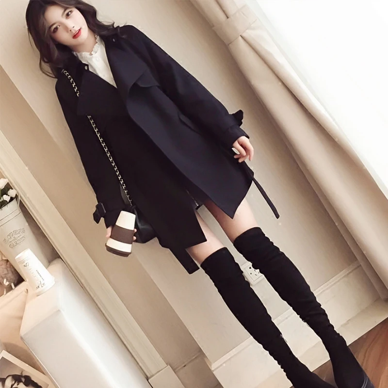 Black Suit Style Mid-Length Coat for Women Spring Autumn Winter Fashionable British Style Small Size Coat Long Sleeve
Black Suit Style Mid-Length Coat for Women Spring Autumn Winter Fashionable British Style Small Size Coat Long Sleeve