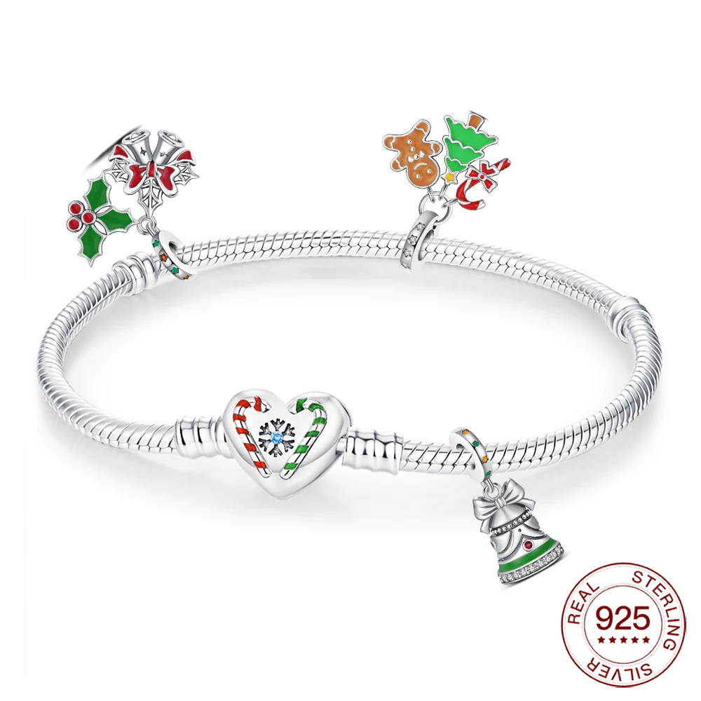 Рождественский шарм из стерлингового серебра 925 пробы, рождественская снежинка, защитная цепочка, оригинальный браслет, ювелирные изделия «сделай сам», подвеска, украшение для женщин
Рождественский шарм из стерлингового серебра 925 пробы, рождественская снежинка, защитная цепочка, оригинальный браслет, ювелирные изделия «сделай сам», подвеска, украшение для женщин