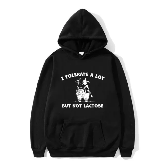 I Tolerate A Lot But Not Lactose Hoodie Cute Cow Funny Meme Pullover Men Women Casual Vintage Hoodies Male Fashion Streetwear
I Tolerate A Lot But Not Lactose Hoodie Cute Cow Funny Meme Pullover Men Women Casual Vintage Hoodies Male Fashion Streetwear
