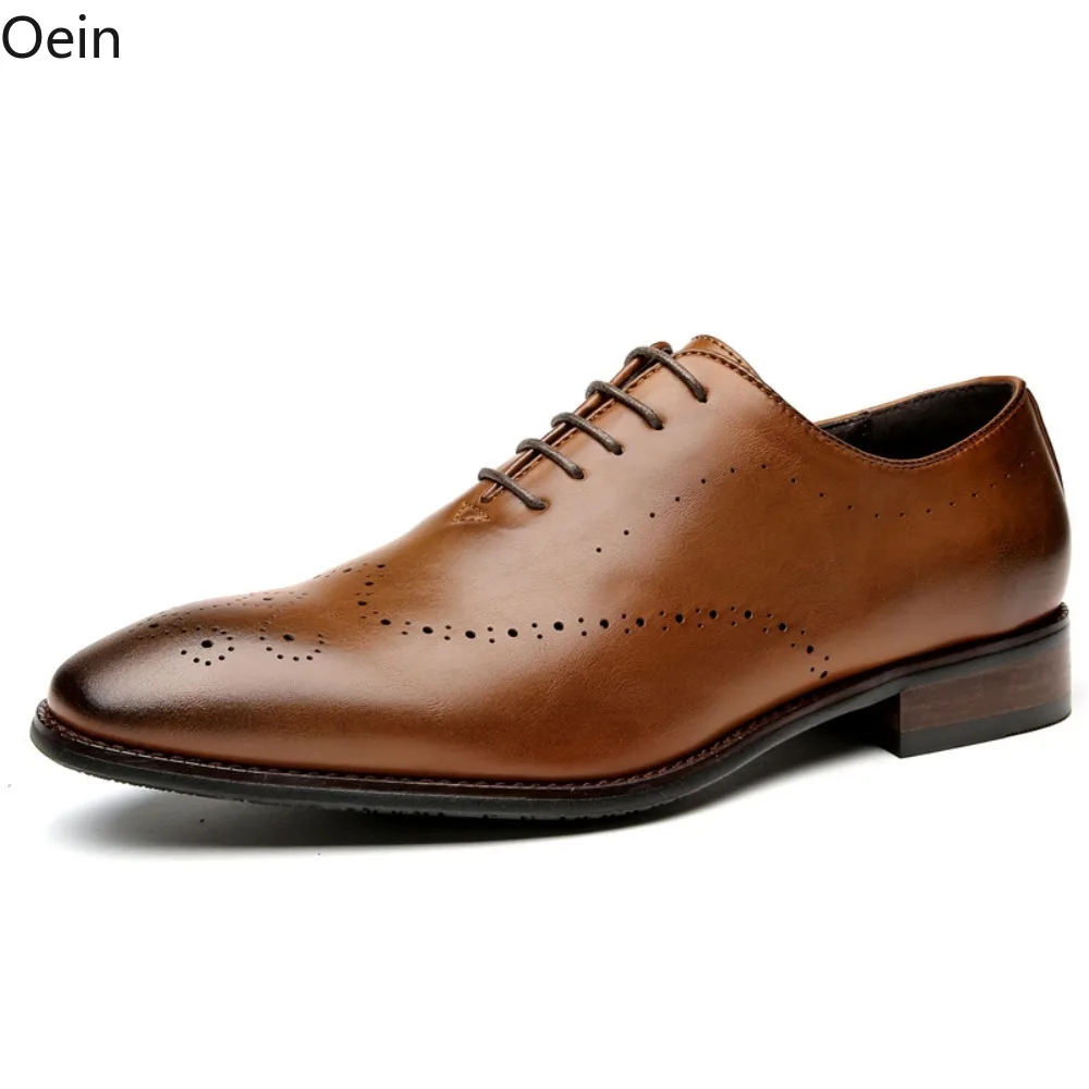 Brogue Men's Round Toe Dress Leather Formal Shoes Wing Tip Oxfords Lace Up
Brogue Men's Round Toe Dress Leather Formal Shoes Wing Tip Oxfords Lace Up