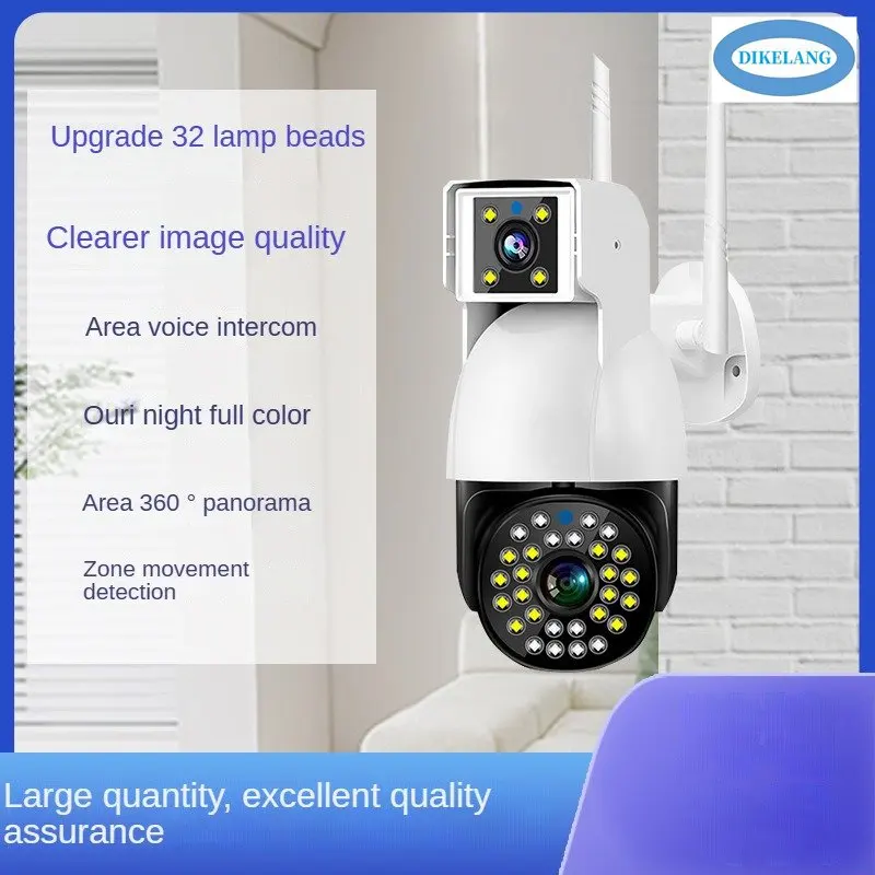 Wireless IP Camera with Dual Lens HD Home Surveillance, Waterproof Panoramic Rotation
Wireless IP Camera with Dual Lens HD Home Surveillance, Waterproof Panoramic Rotation