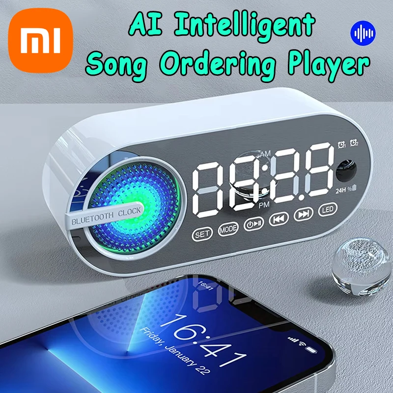 Электронные часы Xiaomi Audio Bluetooth, динамик-будильник, студенческий будильник, простой ночник для спальни, перезаряжаемый портативный подарок
Электронные часы Xiaomi Audio Bluetooth, динамик-будильник, студенческий будильник, простой ночник для спальни, перезаряжаемый портативный подарок