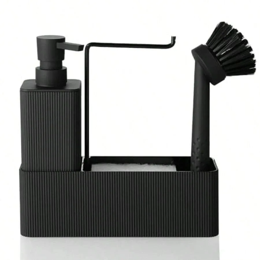 4 In 1 Soap Dispenser Set - Soap Dispenser Sponge Older Towel Rack Stred Black
4 In 1 Soap Dispenser Set - Soap Dispenser Sponge Older Towel Rack Stred Black