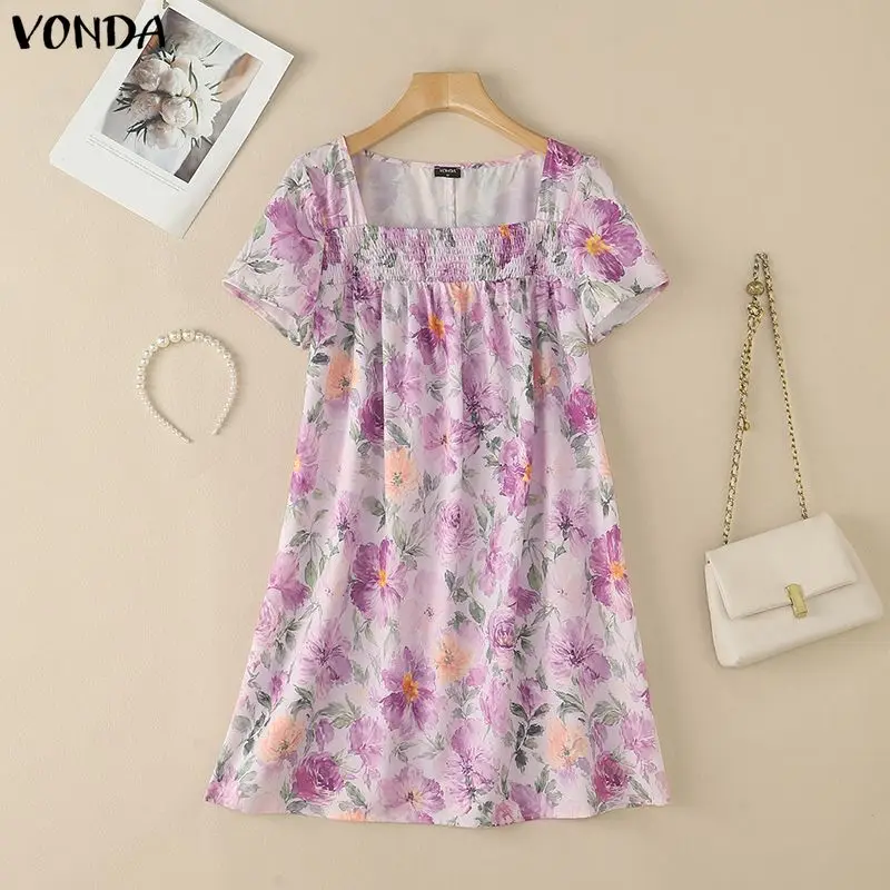 VONDA Plus Size Women Mini Dresses Sexy Short Sleeve Summer Party Dress Printed Bohemian Beach Sundress Casual Loose Robe A-Line
VONDA Plus Size Women Mini Dresses Sexy Short Sleeve Summer Party Dress Printed Bohemian Beach Sundress Casual Loose Robe A-Line