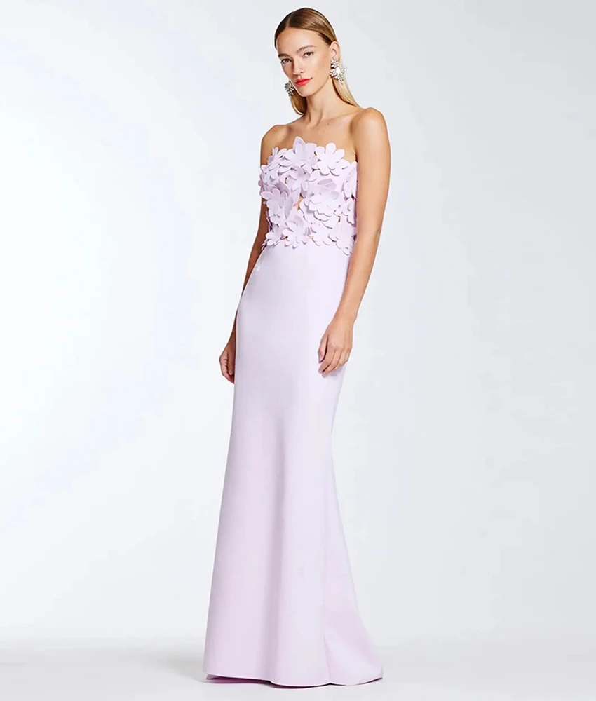 Customized Classic Jersey Mermaid 3D Flowers Evening Dress High Quality Sleeveless Strapless Floor Length Celebrity Gowns
Customized Classic Jersey Mermaid 3D Flowers Evening Dress High Quality Sleeveless Strapless Floor Length Celebrity Gowns