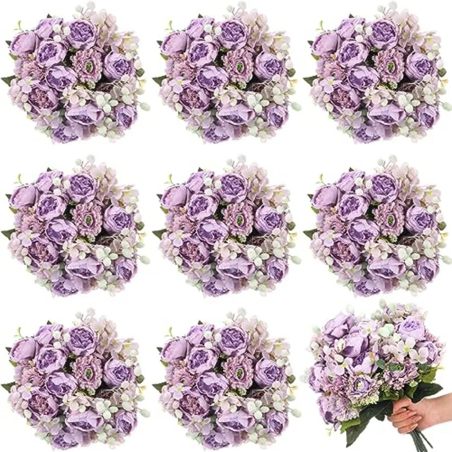 16 Bundles Artificial Peony Silk Flower Hydrangea Fake Peony Bouquet Elegant Faux Flowers with Stems for Wedding Table Centerpi
16 Bundles Artificial Peony Silk Flower Hydrangea Fake Peony Bouquet Elegant Faux Flowers with Stems for Wedding Table Centerpi